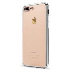 iPhone 7 Plus Crystal Clear Electroplate Hybrid Case (Silver)